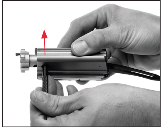 Pull outward to remove the bolt handle.
