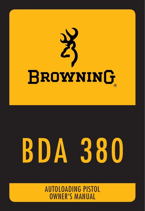 BDA 380 Owner's Manual Cover Picture