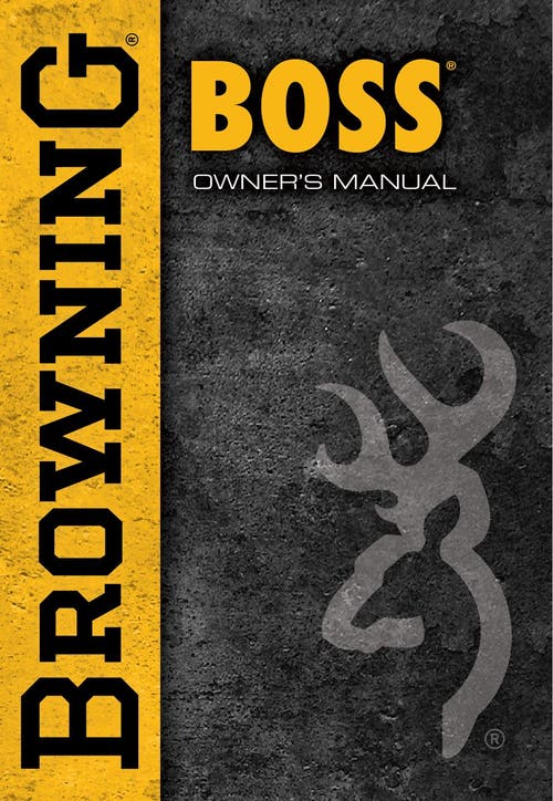 Browning BOSS Owner's Manual Cover