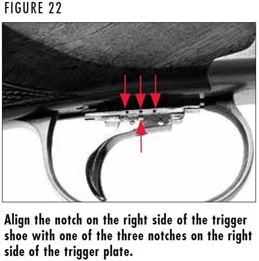 Citori 725 Shotgun Trigger Shoe Adjustment Figure 22
