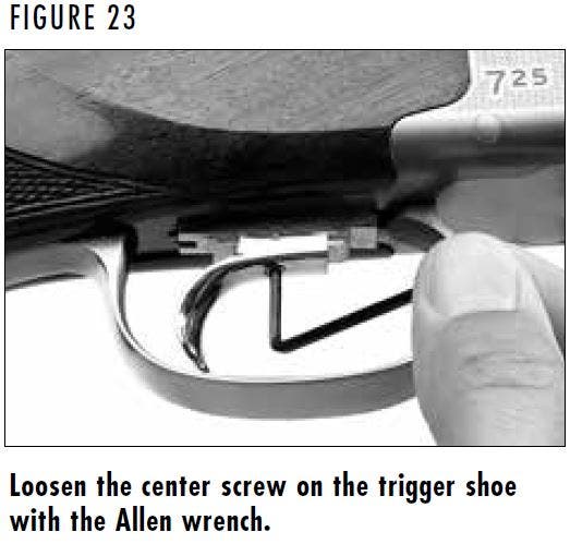 Citori 725 Shotgun Trigger Shoe Center Screw Figure 23