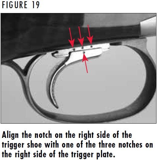 Citori Shotgun Trigger Shoe Adjustment Figure 19
