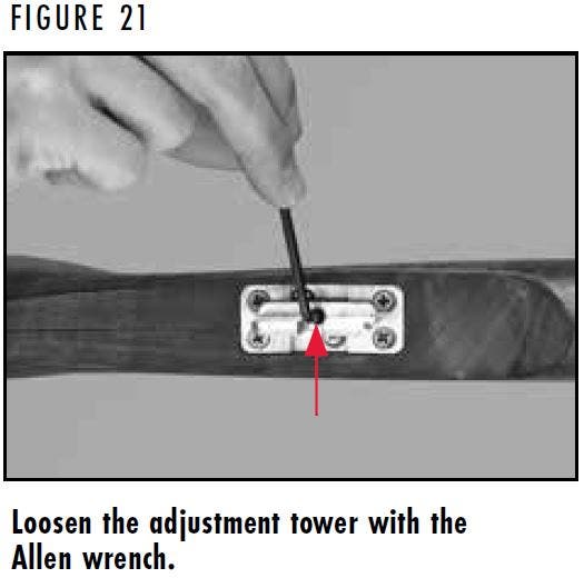 Cynergy Comb Adjustment Tower Screws Figure 21