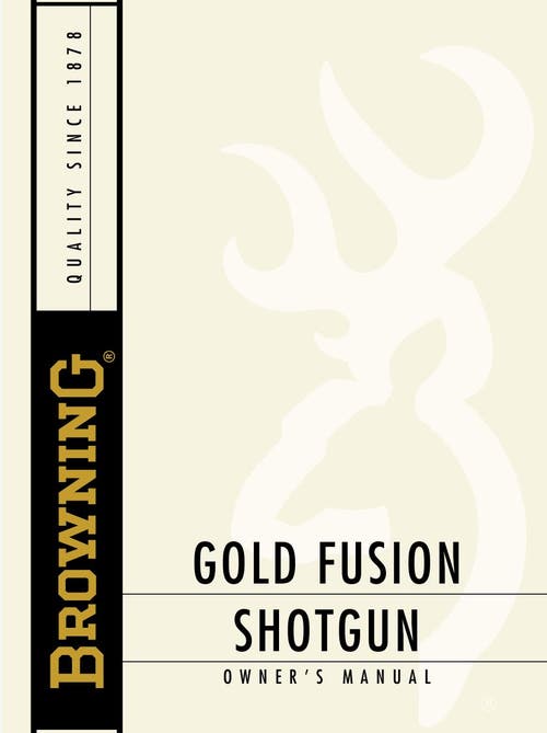 Browning Gold Fusion Shotgun Owner's Manual Cover