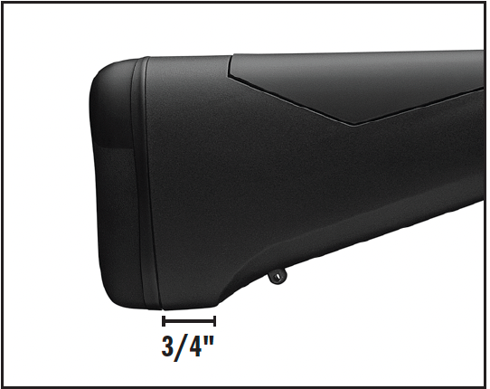 The composite stock can be trimmed a maximum of 3/4".