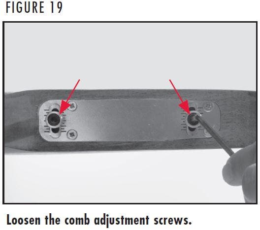 Silver Shotgun Comb Adjustment Screws Figure 19