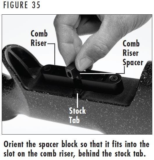 X-Bolt 2 Comb Riser and Spacer Block Figure 35