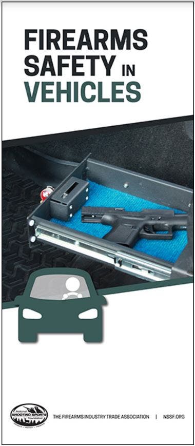 Firearms Safe in Vehicles brochure. NSSF with link. 